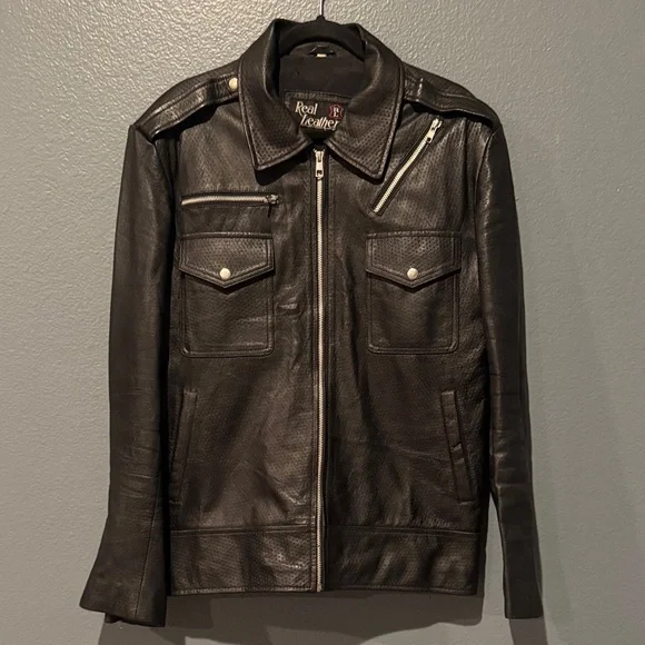 Real Leather | Jackets & Coats | Real Leather Mens Black Leather